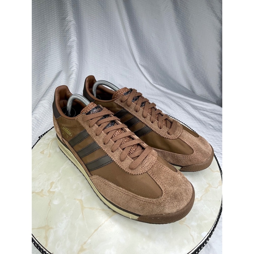 Adidas SL 72 OG Retro Running Shoes Mens 9.5 Brown Suede Nylon Sneakers JS0744